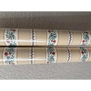 Vintage 90s Rose Wallpaper - 2 Double Rolls - Discontinued Schumacher 520652